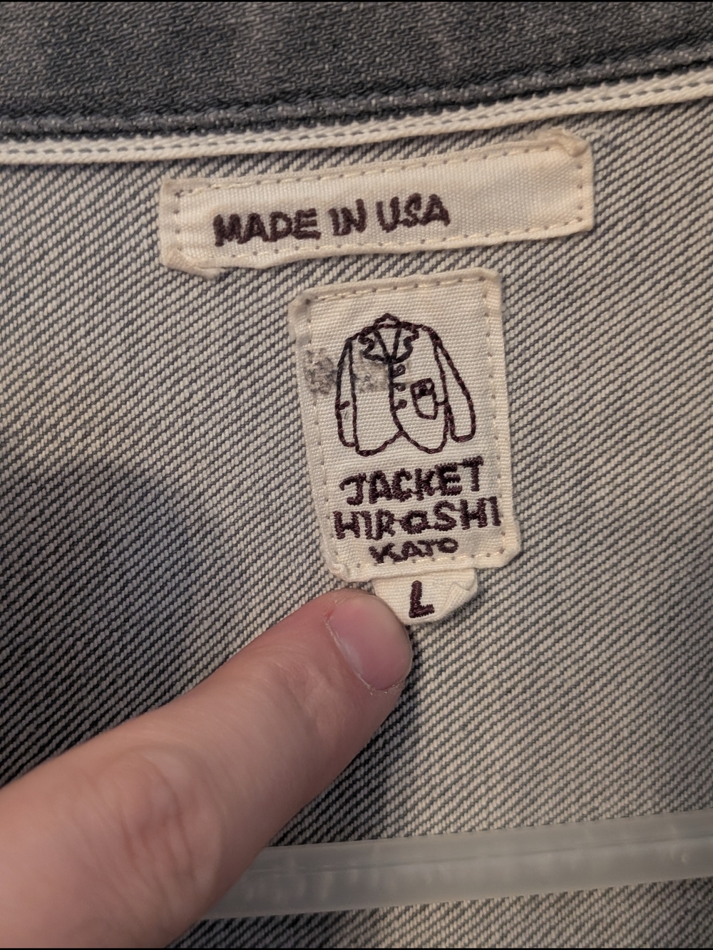 Hiroshi Kato "The Blade" Men’s Gray Stretch Denim Jacket Selvedge Made In USA - Picture 5 of 13